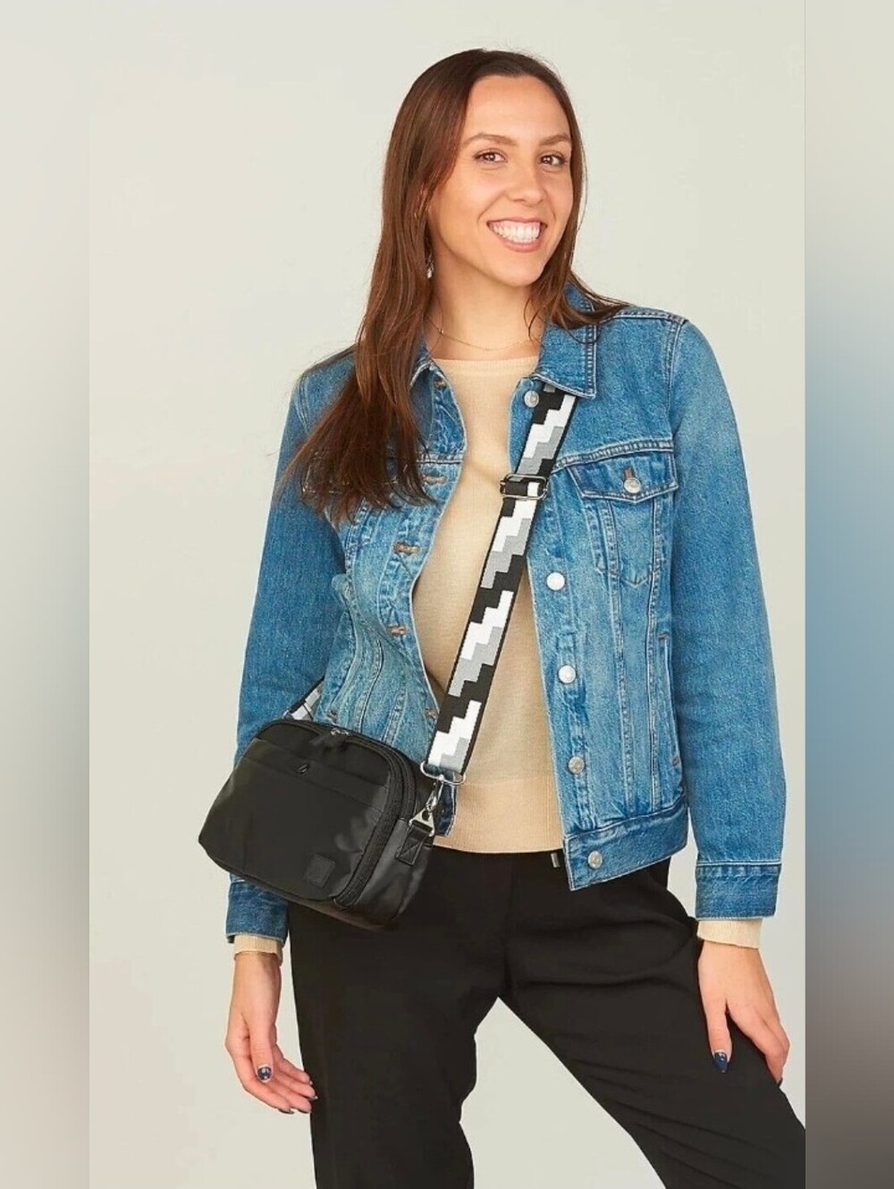 IHKWIP Day to Day Convertible Crossbody with Two Adjustable Straps Black NWT